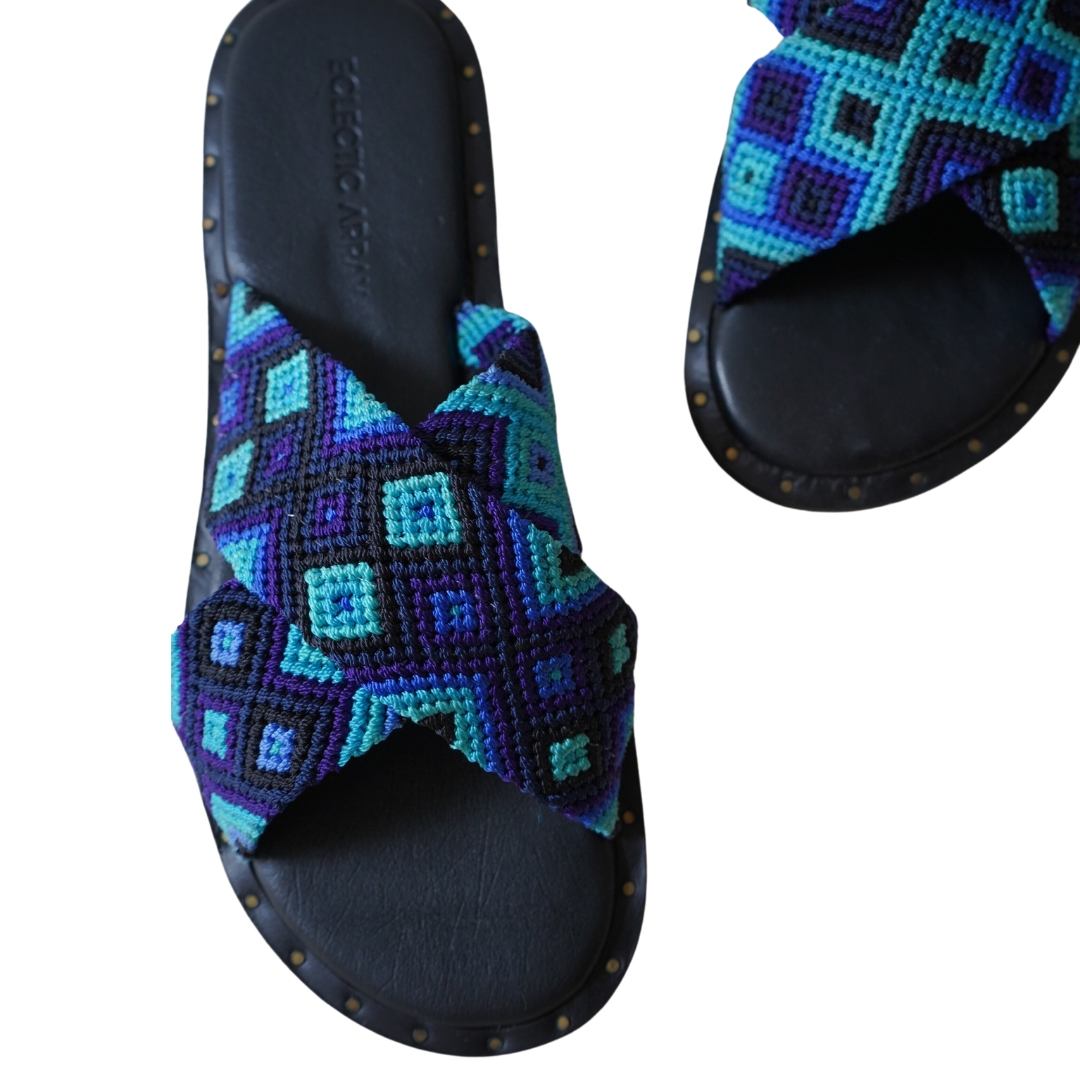 Seti Woven Bands Blue Skies Sandals