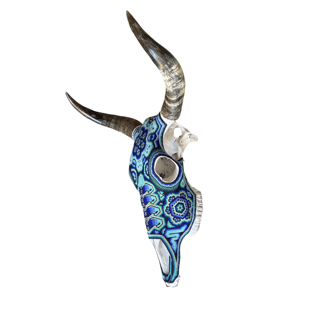 Beaded Huichol Skull N21