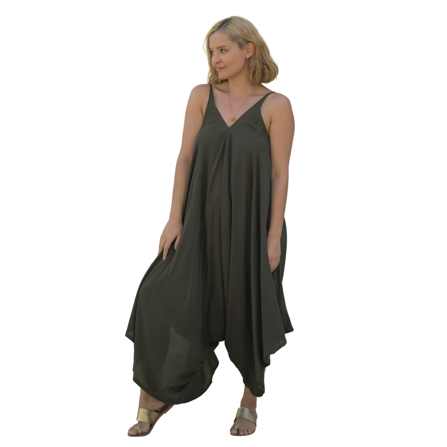 Romper Plain Olive