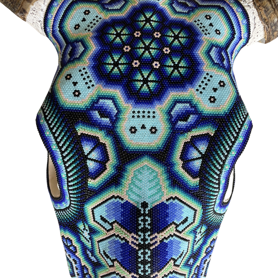 Beaded Huichol Skull N21