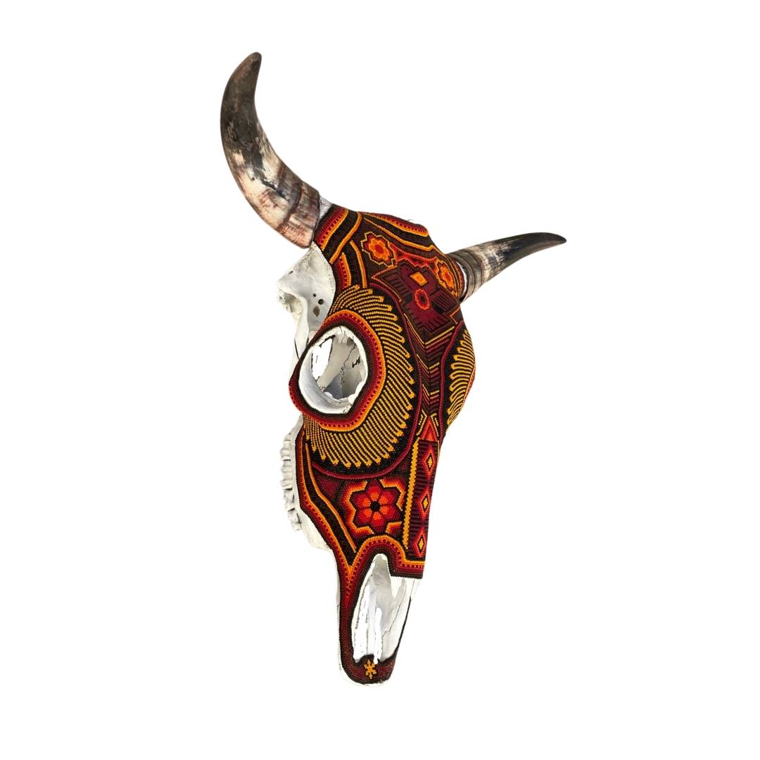 Beaded Huichol Skull N13