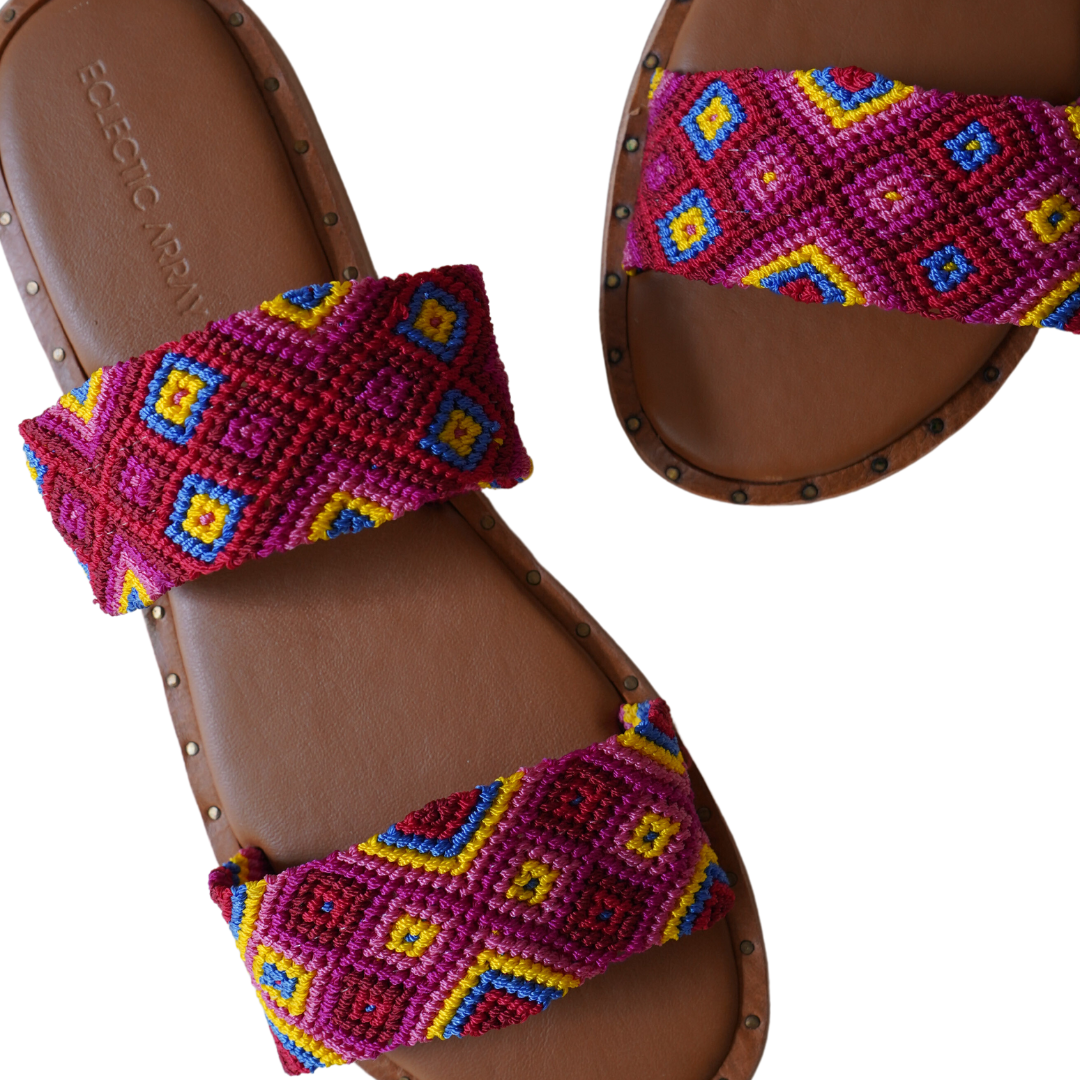 Hasen Woven Bands Mai Tai Sandals