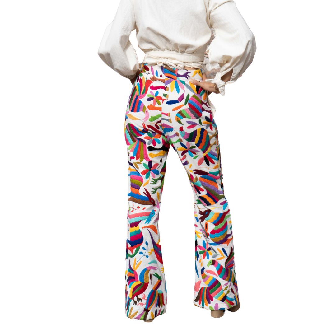 Otomi Embroidered Pants
