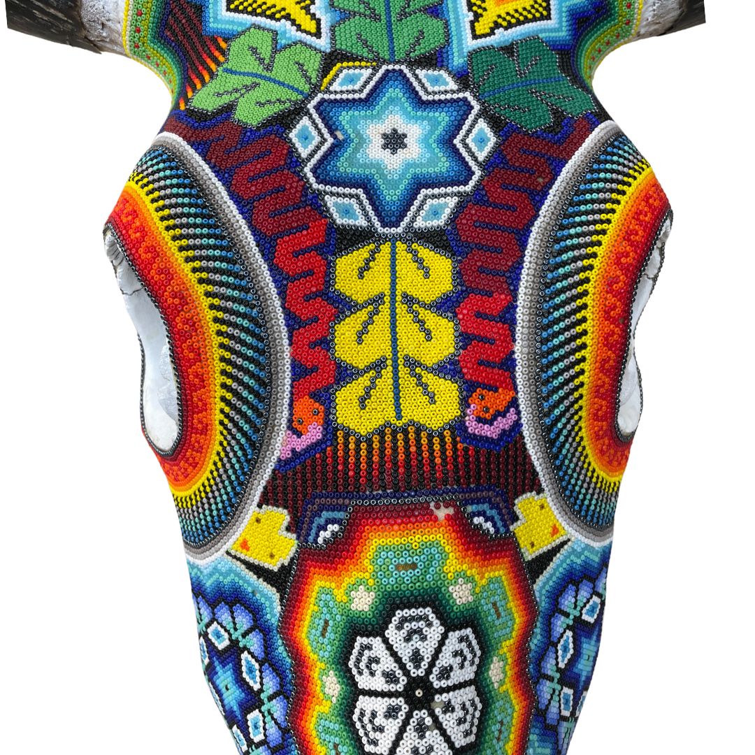 Beaded Huichol Skull N19