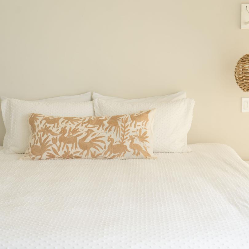 Otomi Hand Embroidered Double Pillow Case