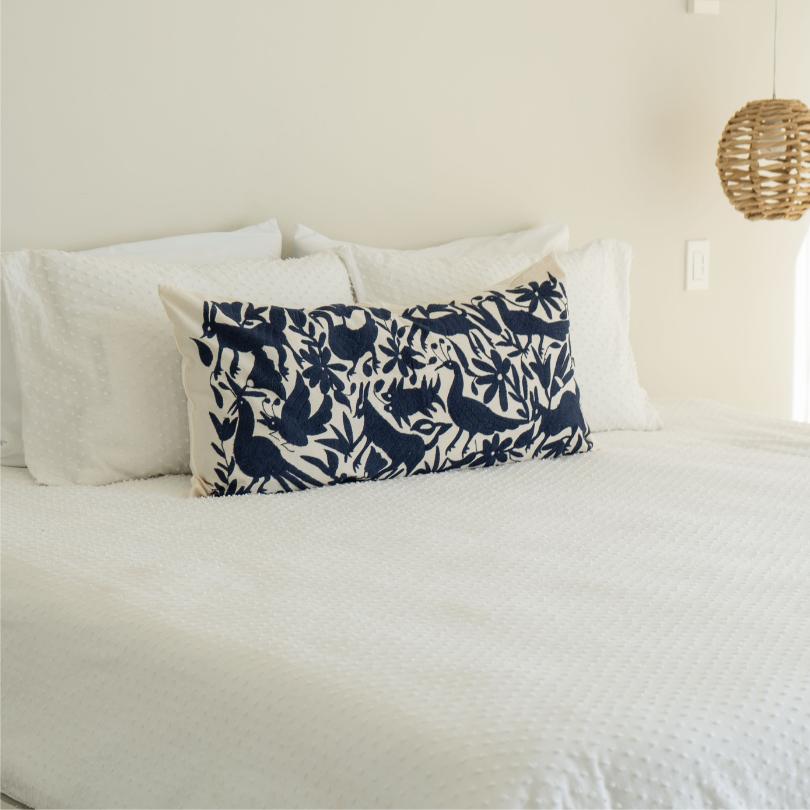 Otomi Hand Embroidered Double Pillow Case