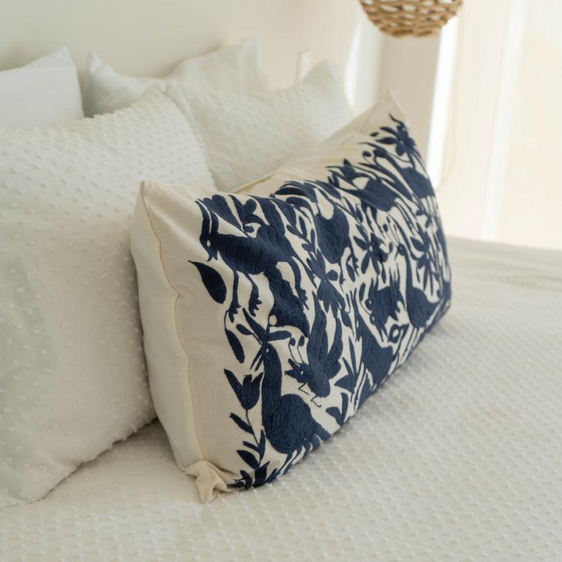 Otomi Hand Embroidered Double Pillow Case