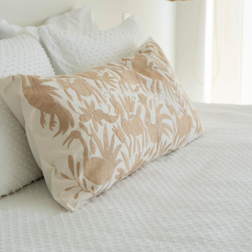 Otomi Hand Embroidered Double Pillow Case