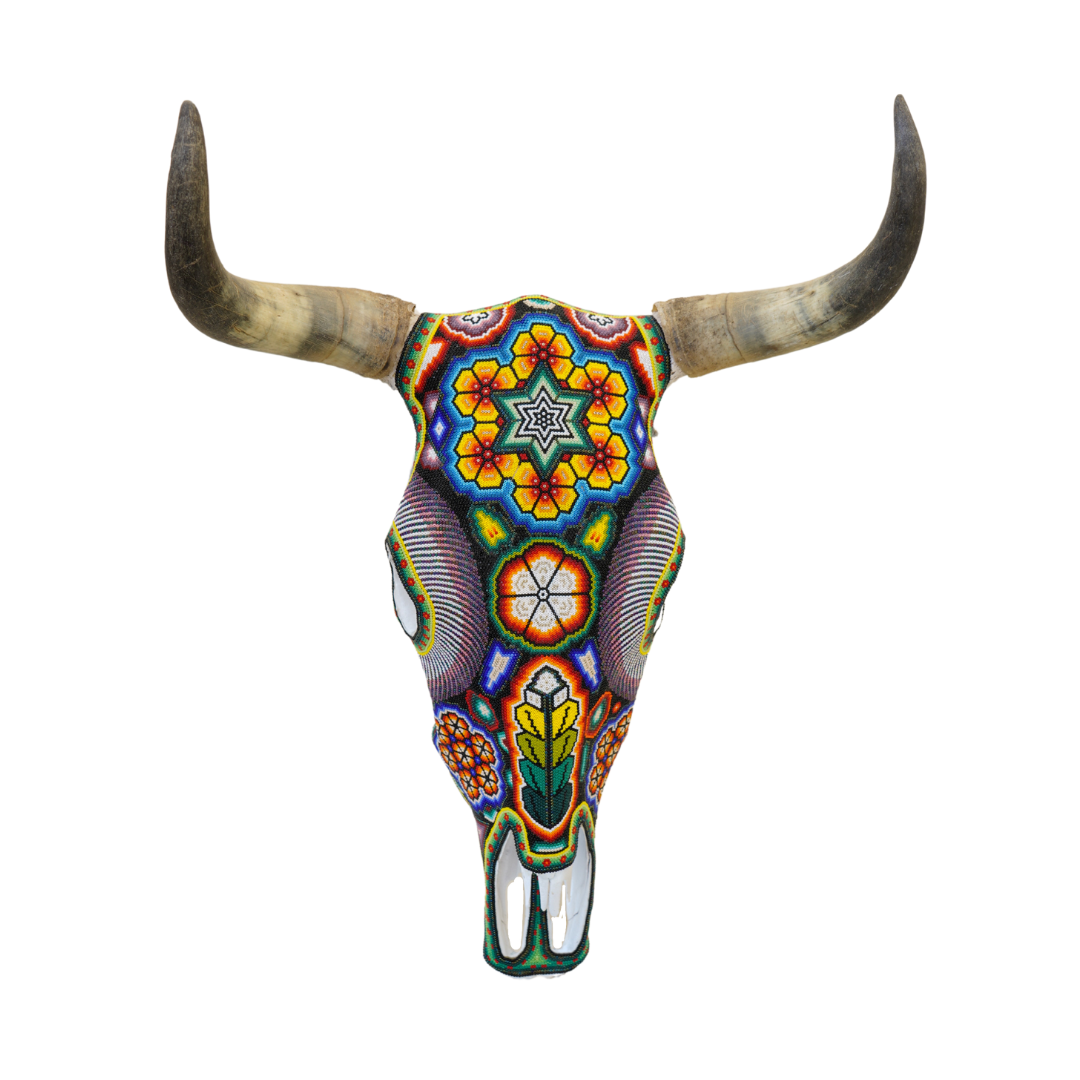 Beaded Huichol Skull N7