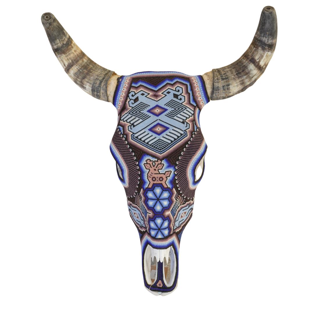 Beaded Huichol Skull N10