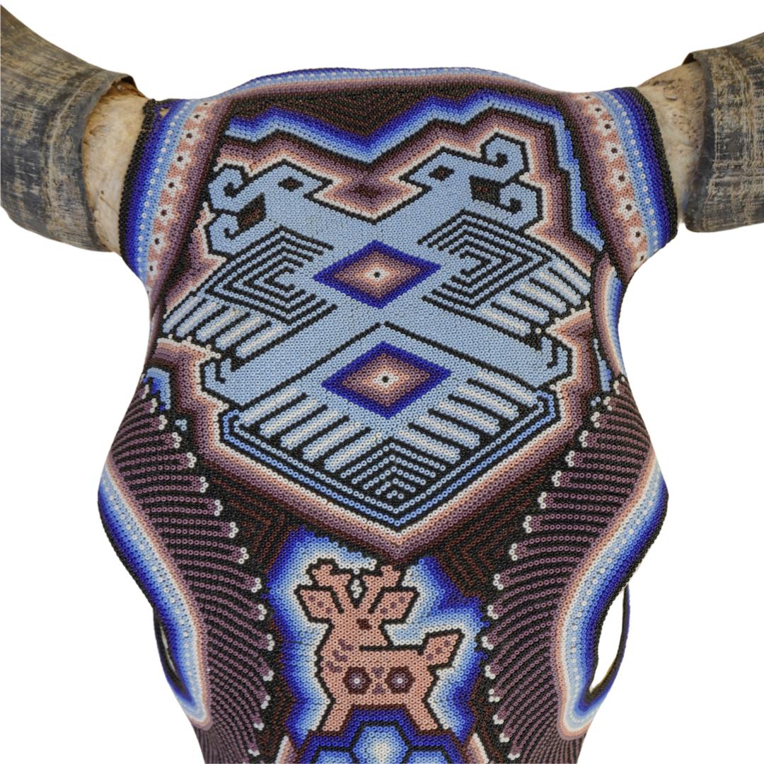 Beaded Huichol Skull N10