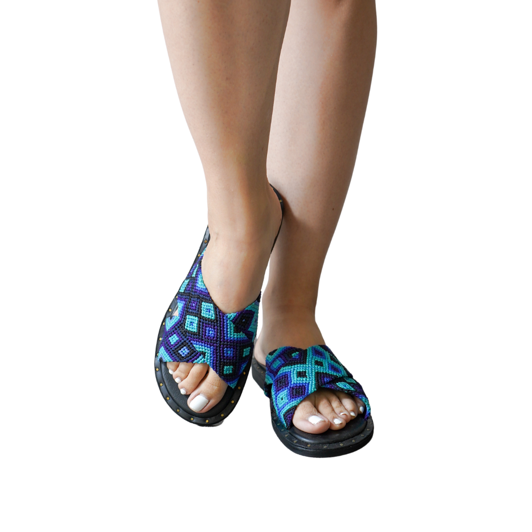 Seti Woven Bands Blue Skies Sandals