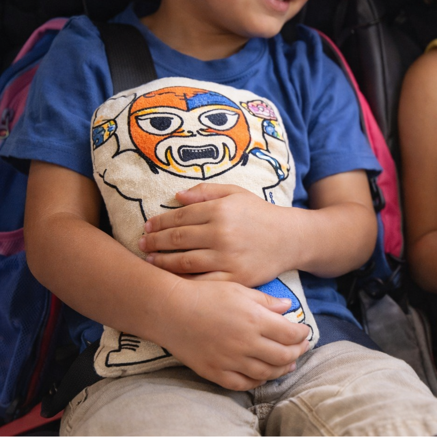 Reusable washable coloring toy for kids. Color, wash, and color again. Inspired by Mexican culture and made in Mexico. Includes markers.