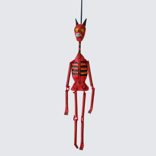 Small Paper Mache Devil Figurine