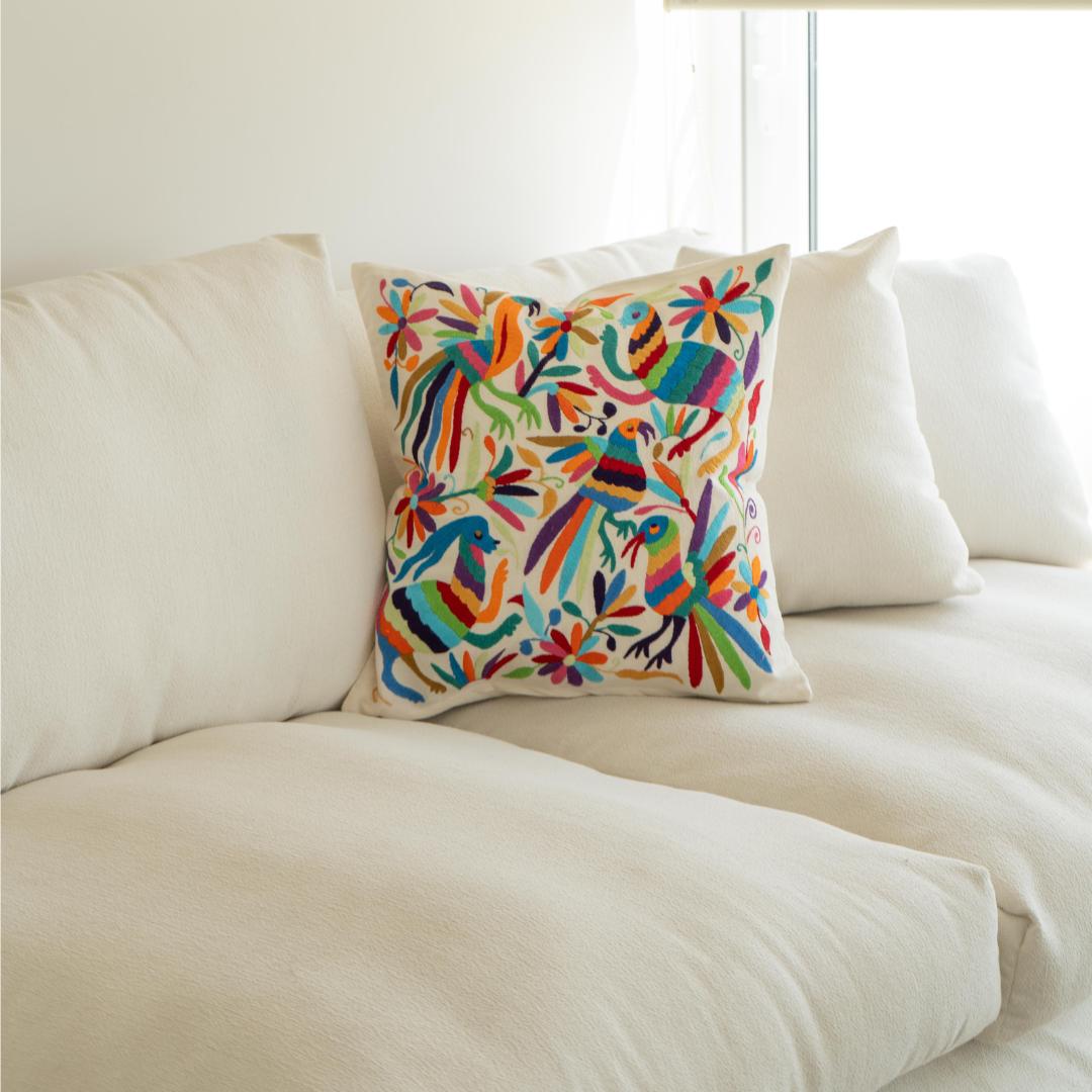 Otomi Hand Embroidered Pillow Case