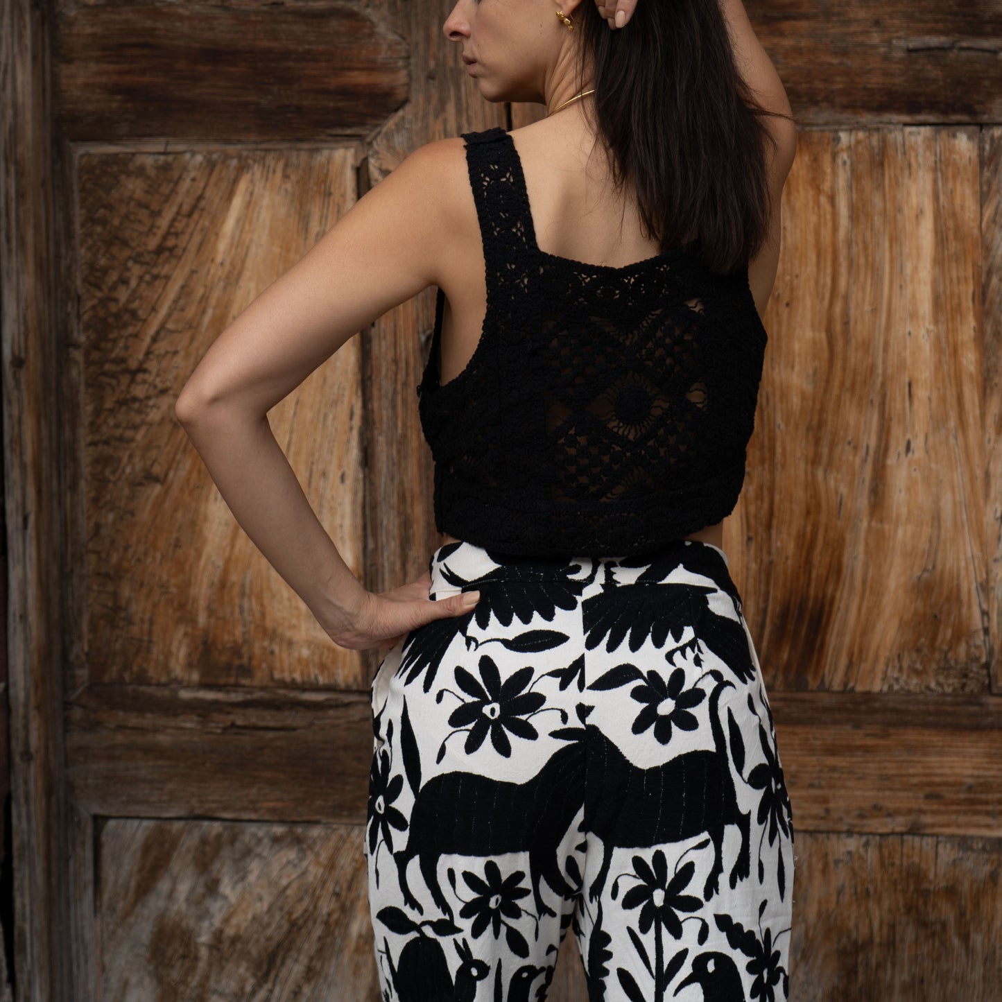 Otomi Embroidered Pants