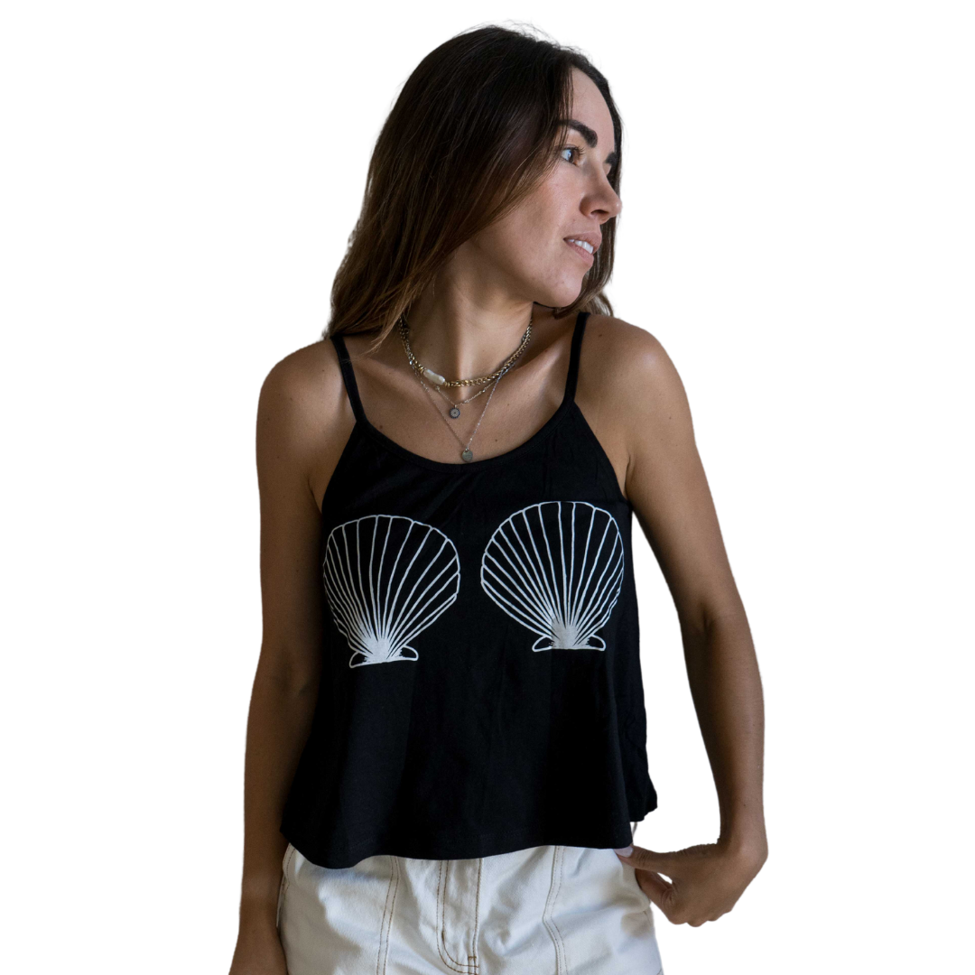 Shells Tank Top Black