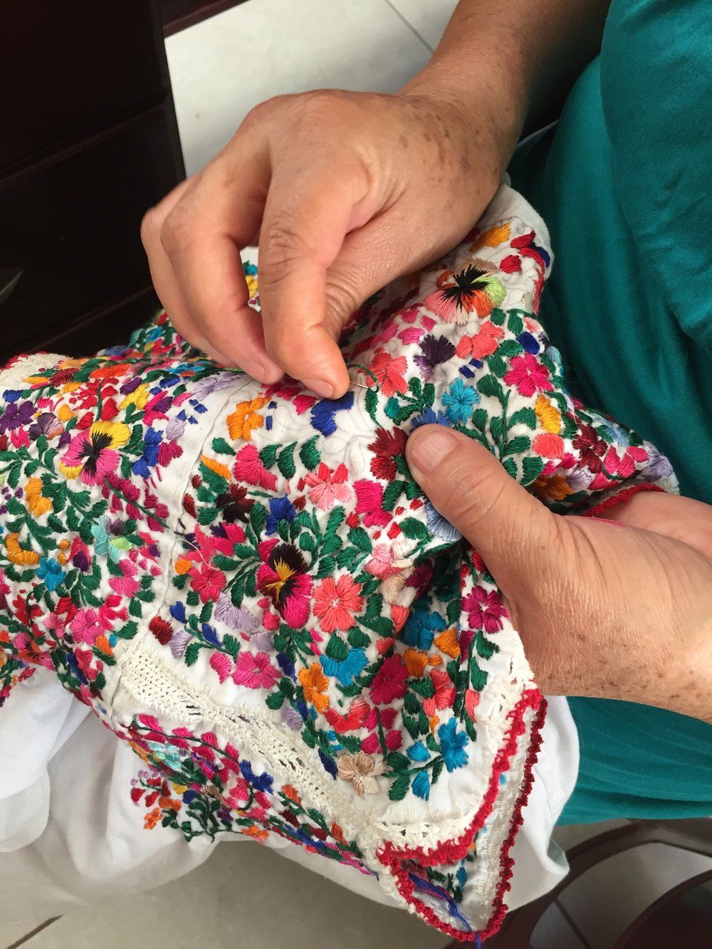 San Antonino Black Dress Multi Embroidery