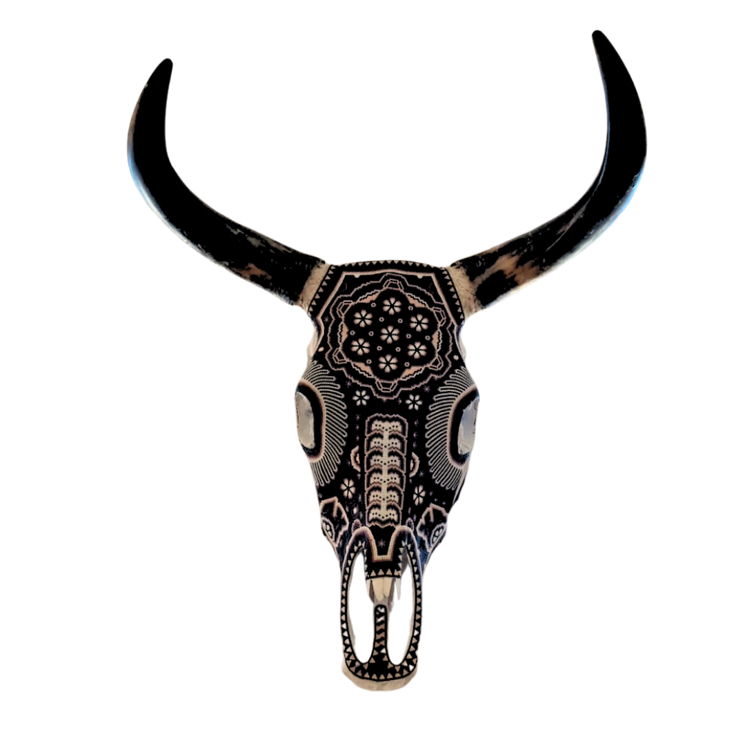 Beaded Huichol Skull N40