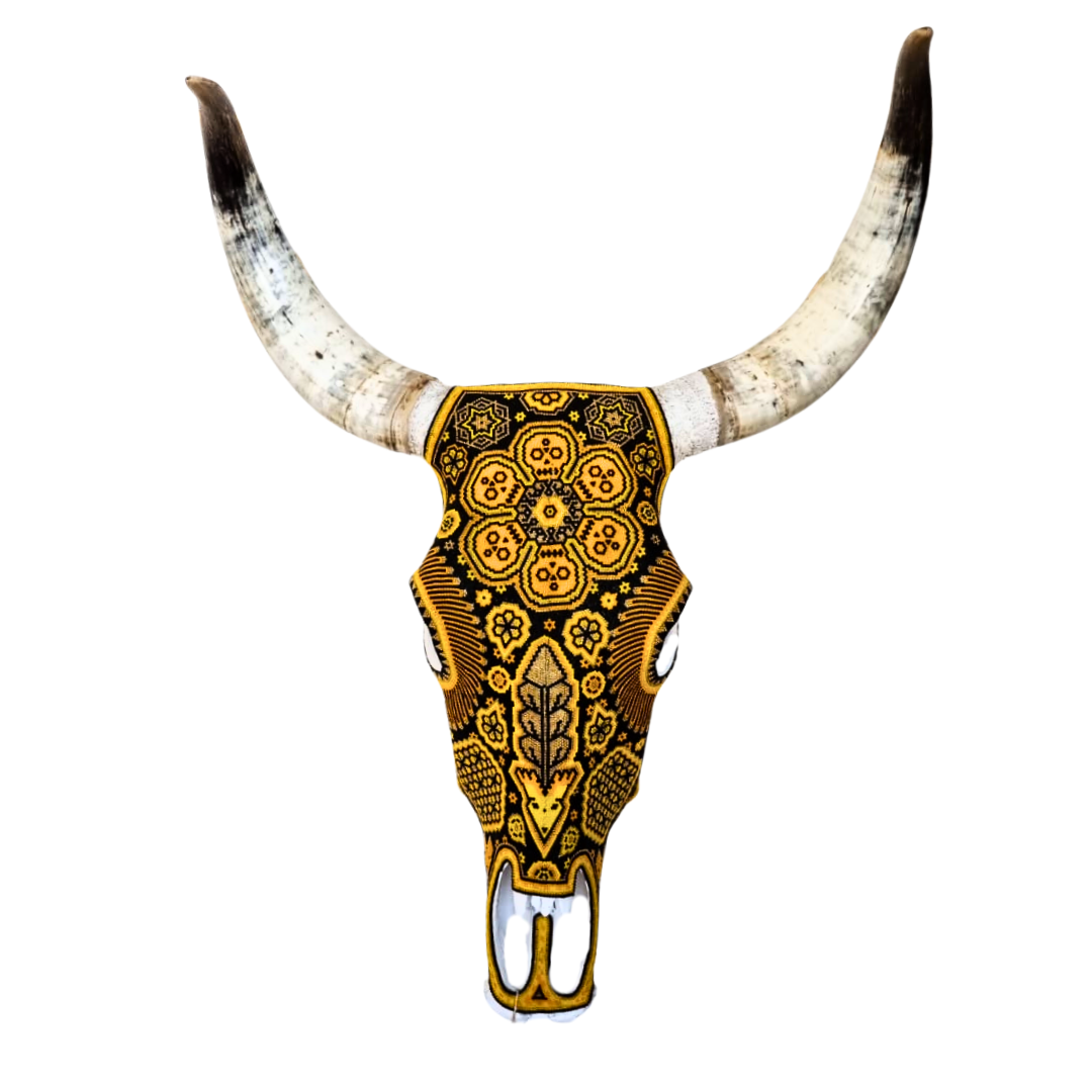 Beaded Huichol Skull N24