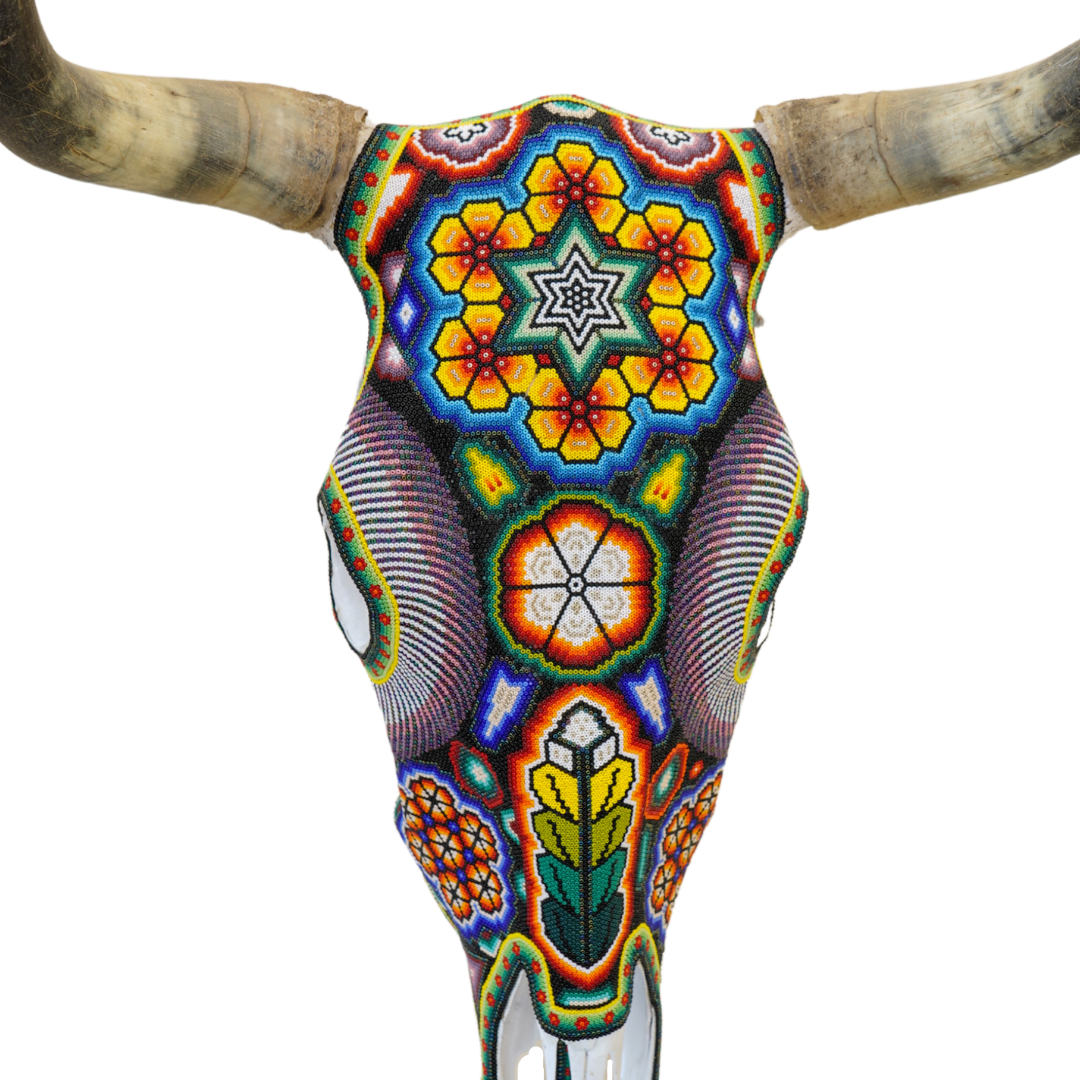 Beaded Huichol Skull N7