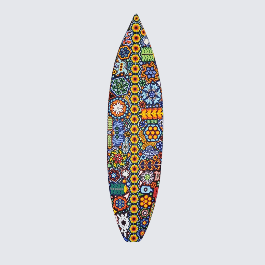 Beaded Huichol Surfboard Multi