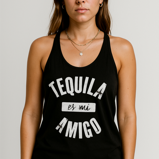 Tequila Es Mi Amigo Tank Top Black