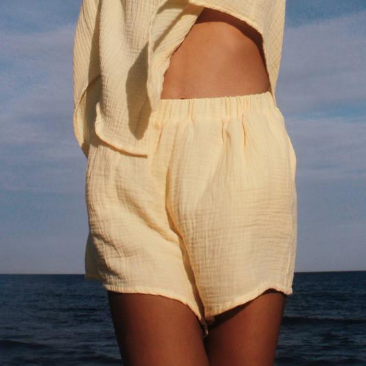 Shorts Helsol Coqui Yellow Cotton