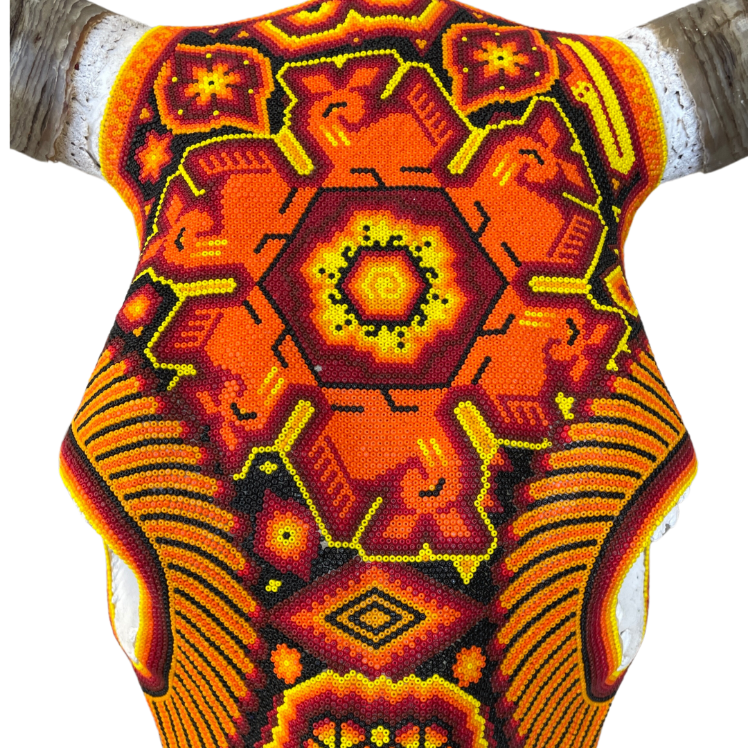 Beaded Huichol Skull N18