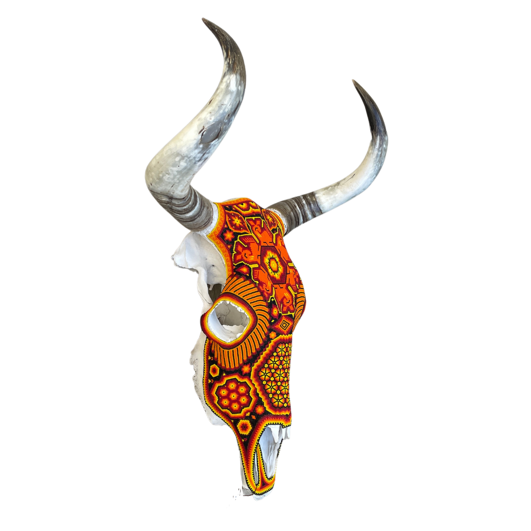Beaded Huichol Skull N18