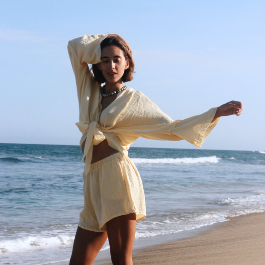 Shorts Helsol Coqui Yellow Cotton