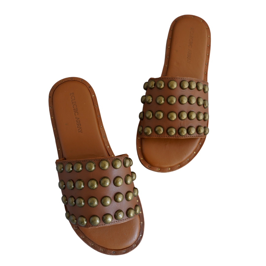 Luna Leather Tan Sandals