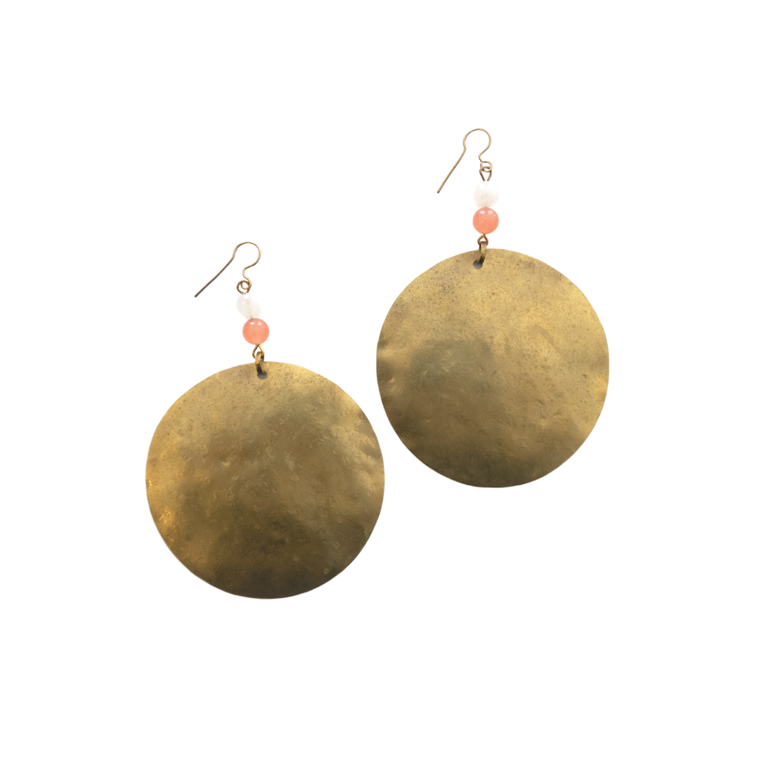 Brass Earring Large Circle