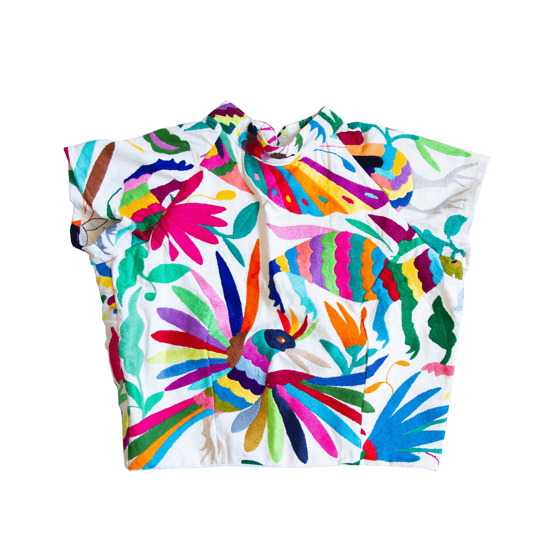 Crop Top Otomi Halter Sleeves