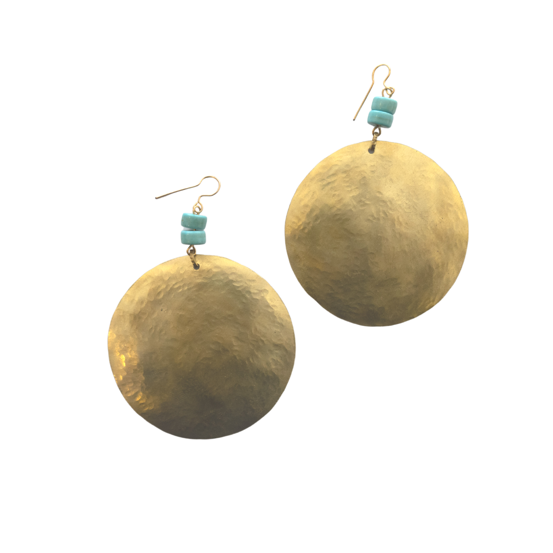 Brass Earring Large Circle