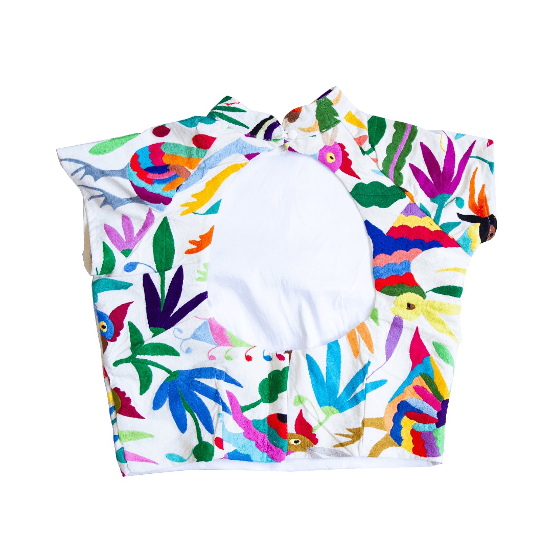 Crop Top Otomi Halter Sleeves