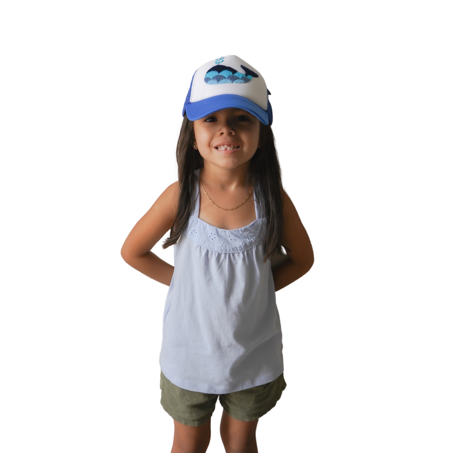 Hand Embroidered Whale Hat (Kids)