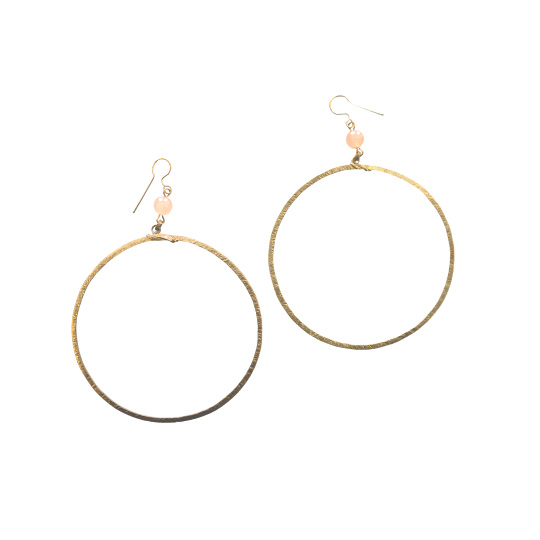 Brass Earring Large Hoop