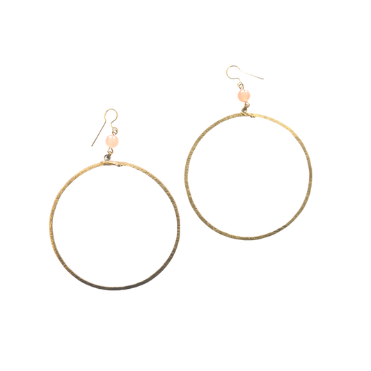 Brass Earring Large Hoop