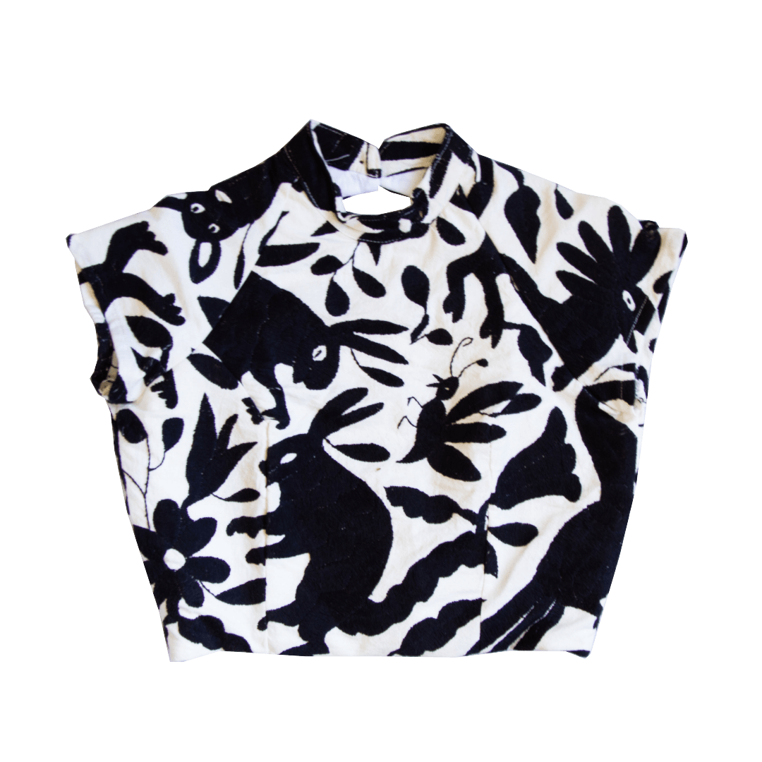Crop Top Otomi Halter Sleeves