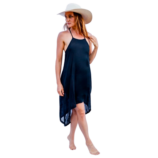 Halter Coverup Dress Negro