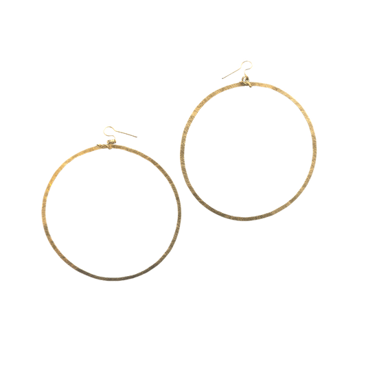 Brass Earring Extra Large Hoop