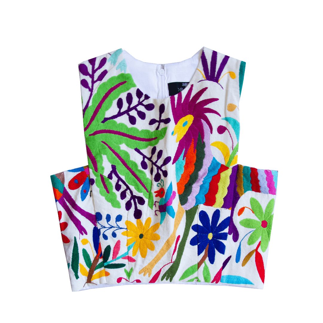 Crop Top Otomi Round Neck