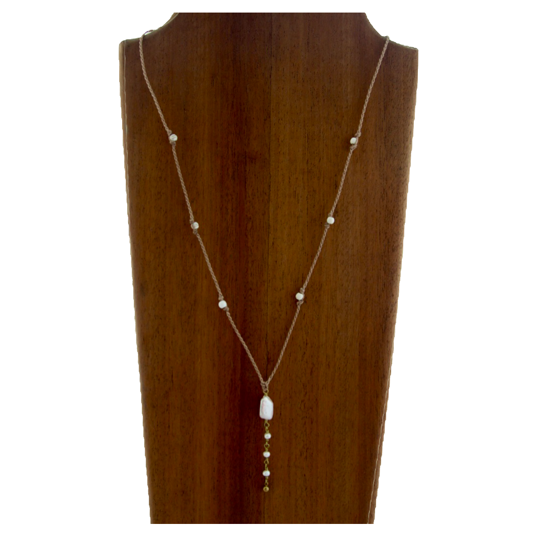 Macrame Pearl Necklace