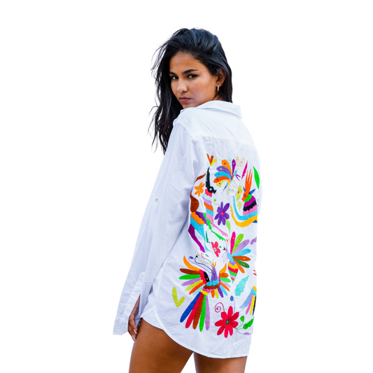Hand Embroidered Otomi Shirt - Multi
