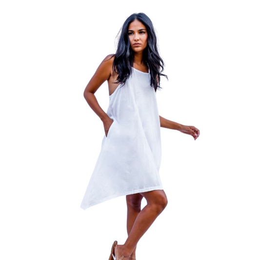 Halter Coverup Dress Blanco
