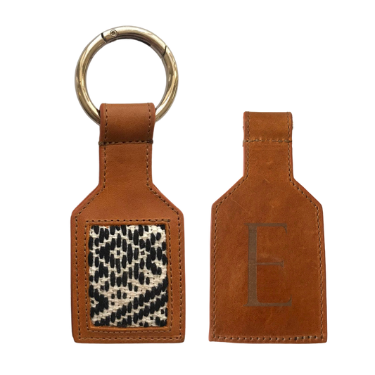 Leather & Telar Hat Holder - Honey