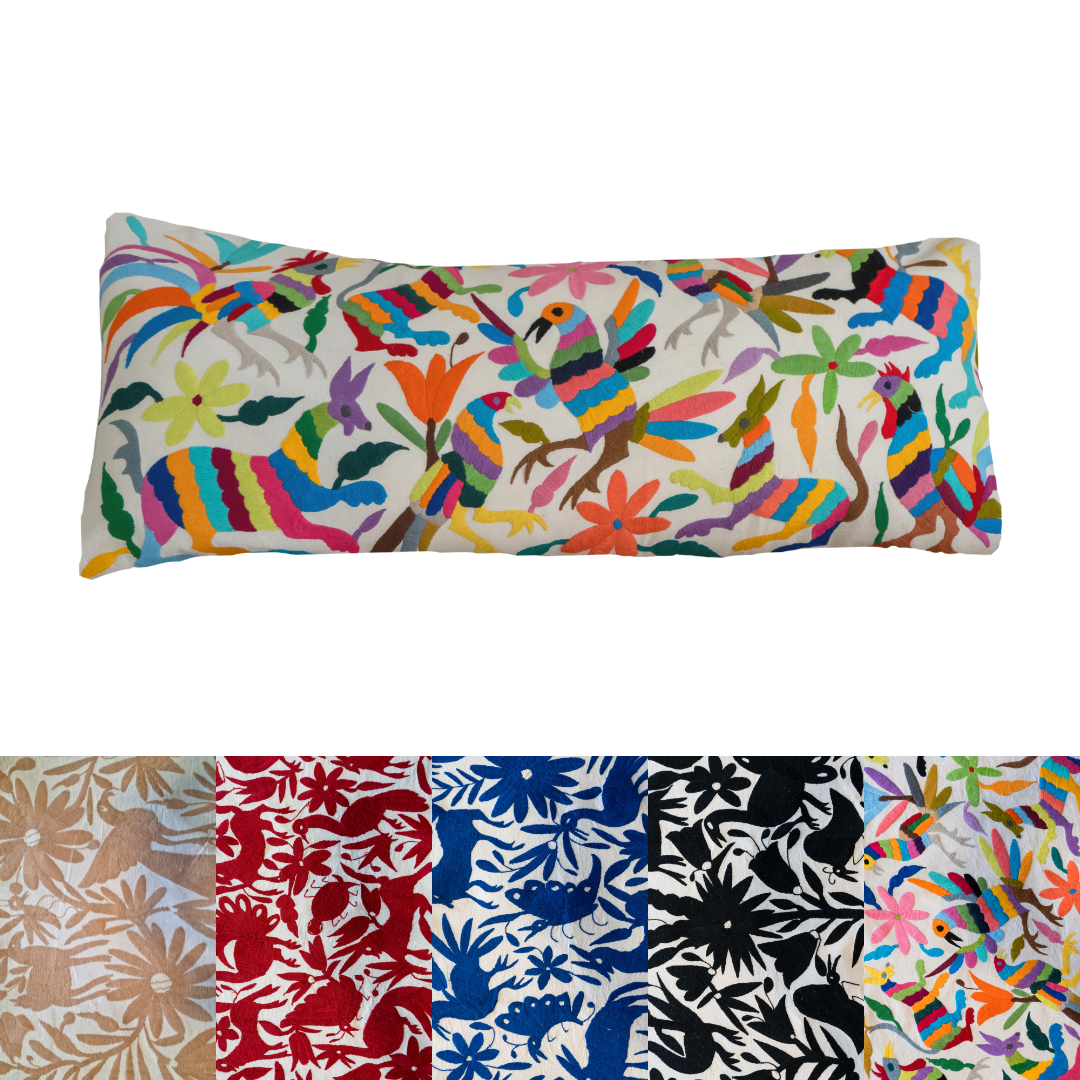 Otomi Hand Embroidered Double Pillow Case