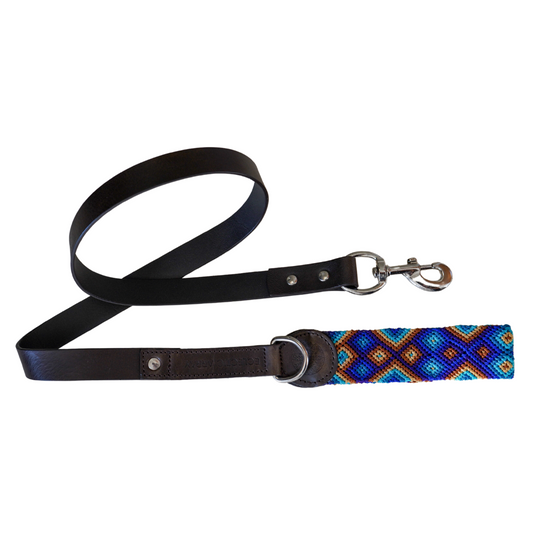 Deep Blue - Leather Dog Leash