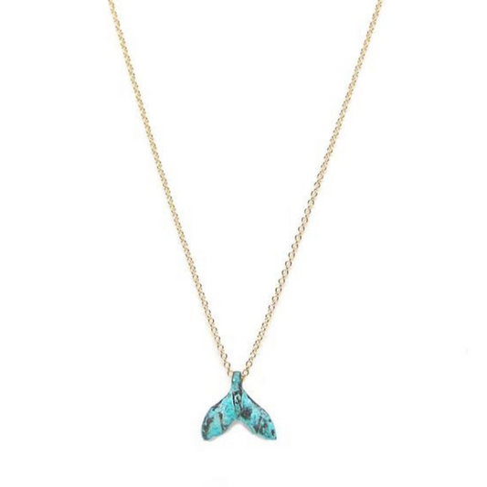 Collar Sencillo Cola De Ballena Azul